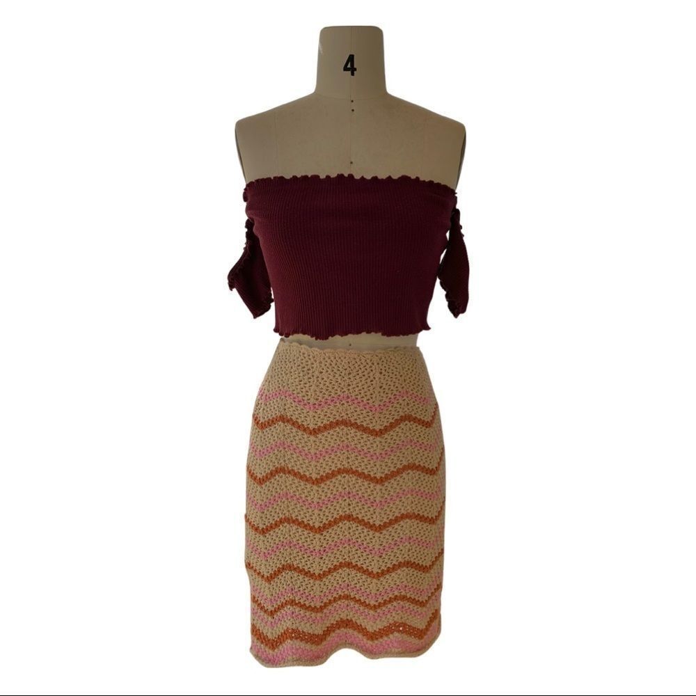 B1 Honey Punch Knitted Skirt in Large